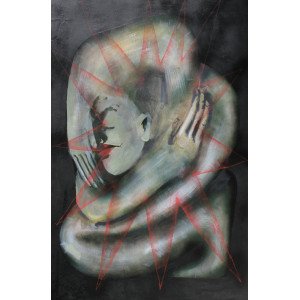 "Хованки", 90х60 см, Полотно, акрил, мішана техніка, 2023